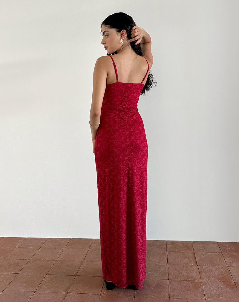 image de Cantha Maxi Dress in Mari Lace Red