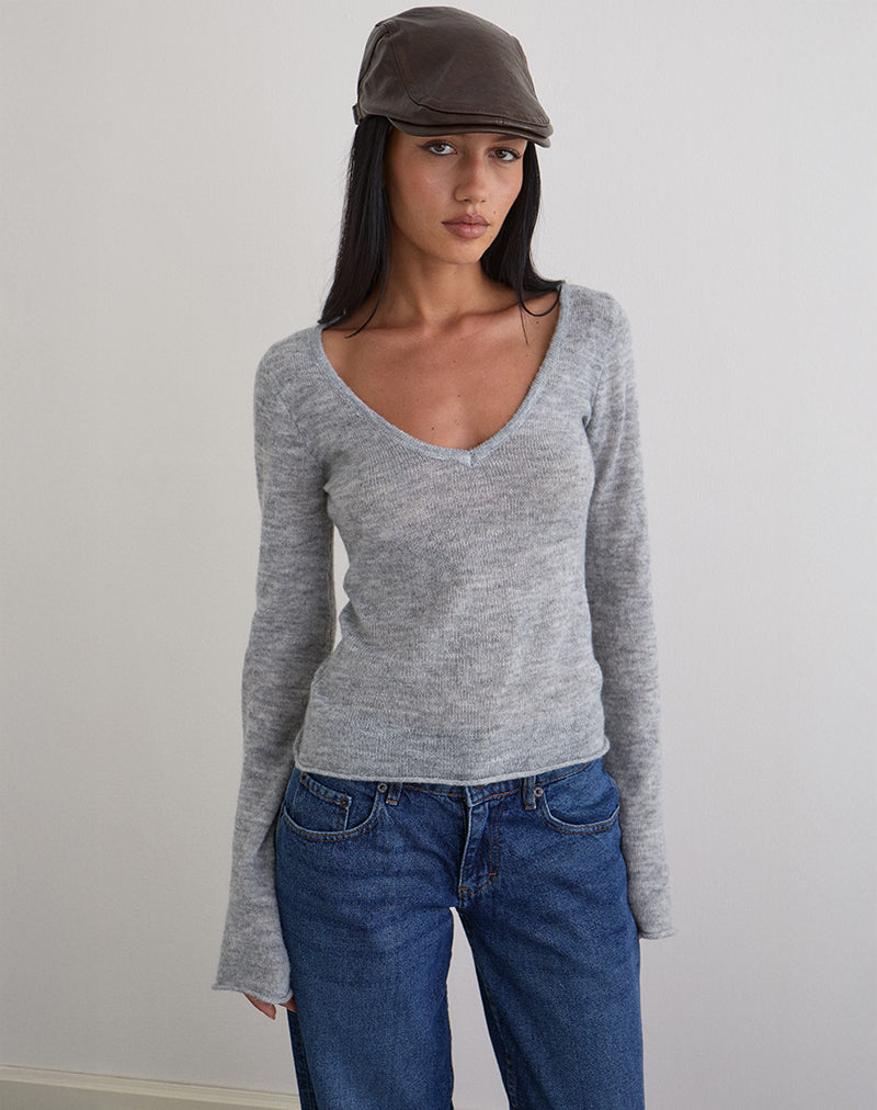 Image de la casquette plate en PU brun foncé