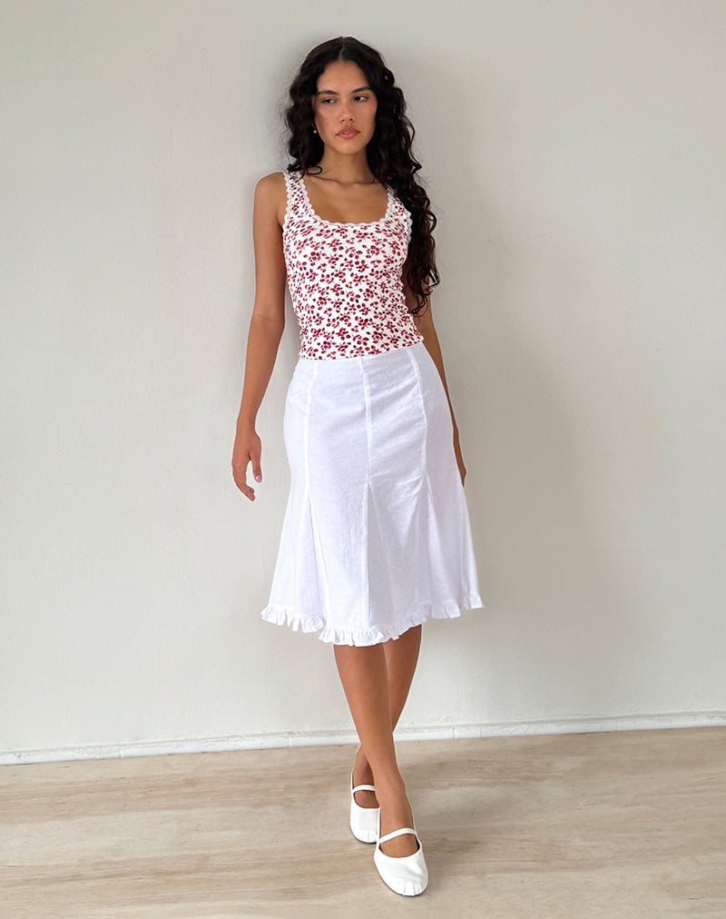 Image de Carillo Top in Summer Strawberry Off White