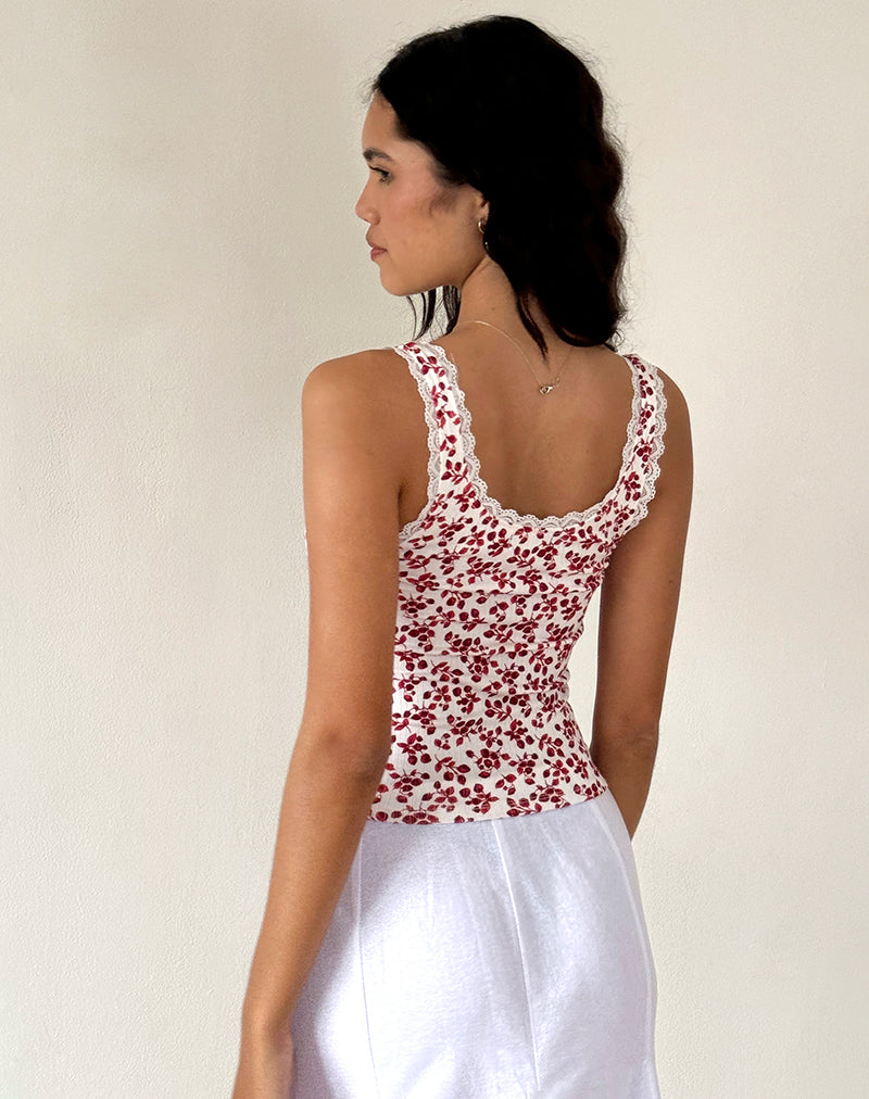 Image de Carillo Top in Summer Strawberry Off White