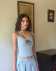 image de Carini Rosette Detail Cami Top in Blue