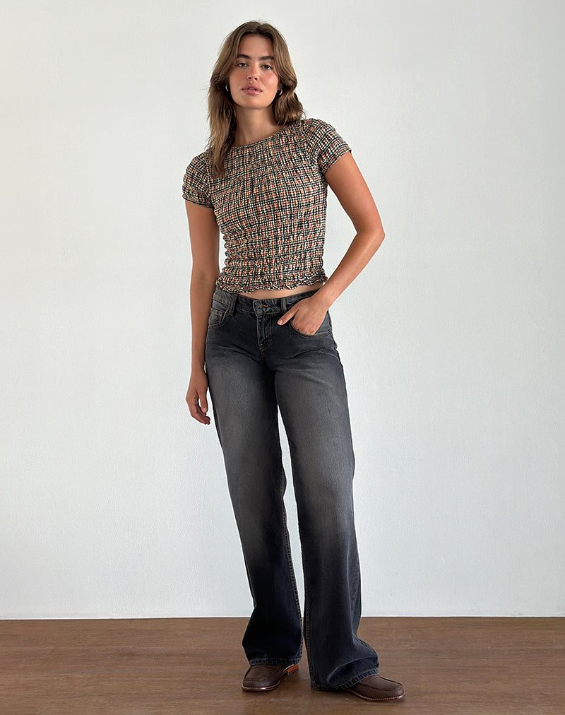Image de Caripa Shirred Top in Country Check