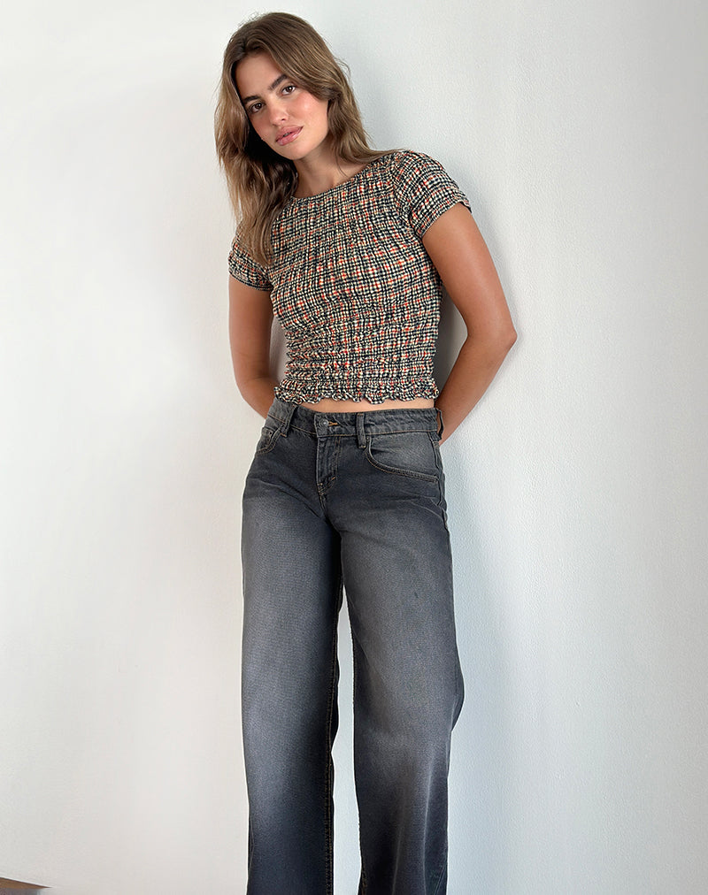 Image de Caripa Shirred Top in Country Check