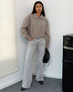 Image de Carlo Cropped Jacket in Check Brown