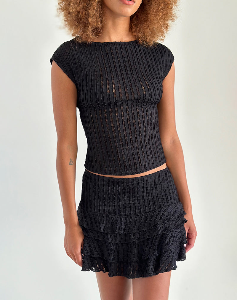 Image de Nova Top en Crinkle Jet Black