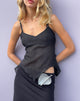 Image de Carmeline Longline Cami Top in Shimmer Black