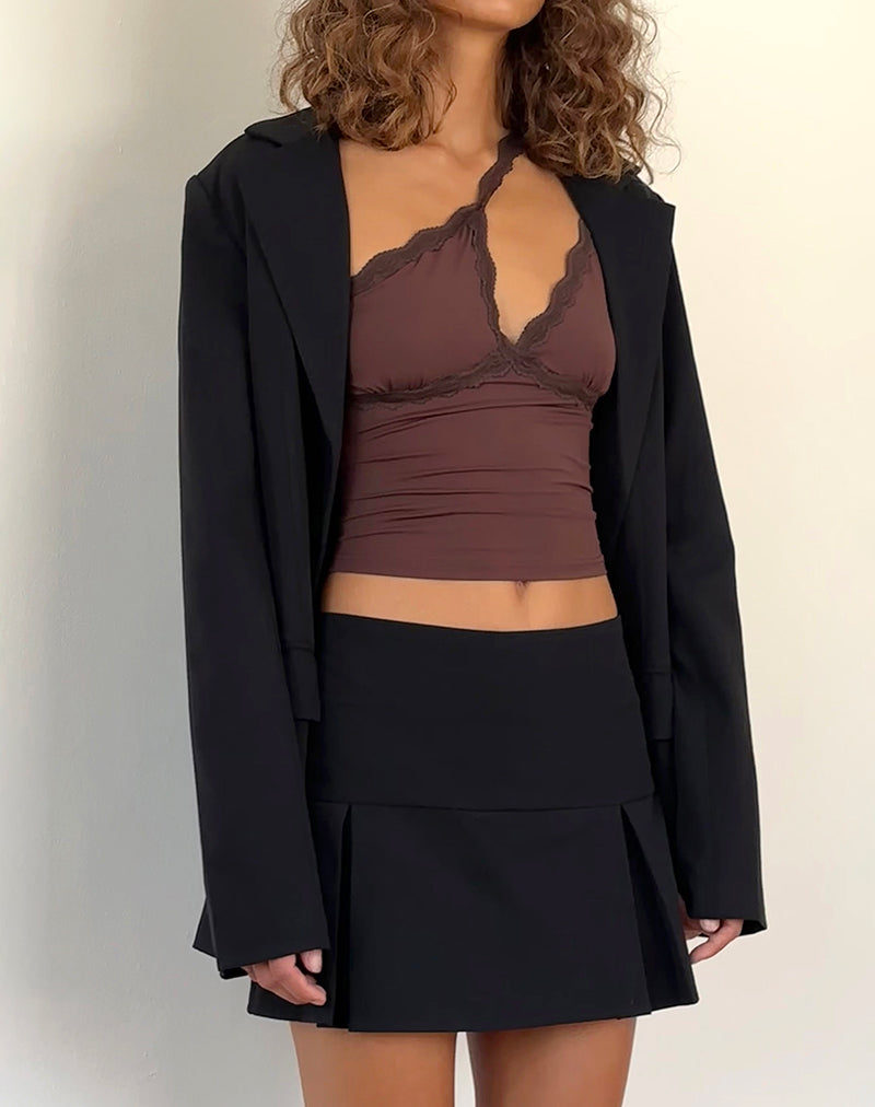 Image de Carolina One Shoulder Top in Mocca