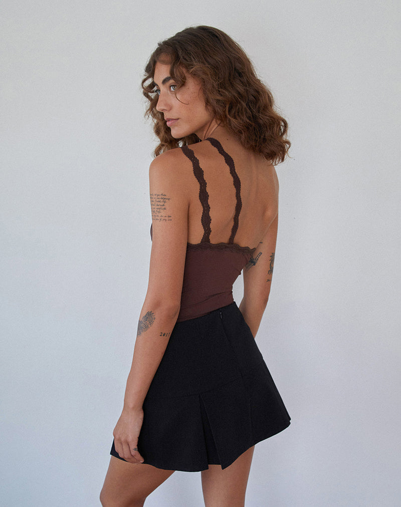 Image de Carolina One Shoulder Top in Mocca