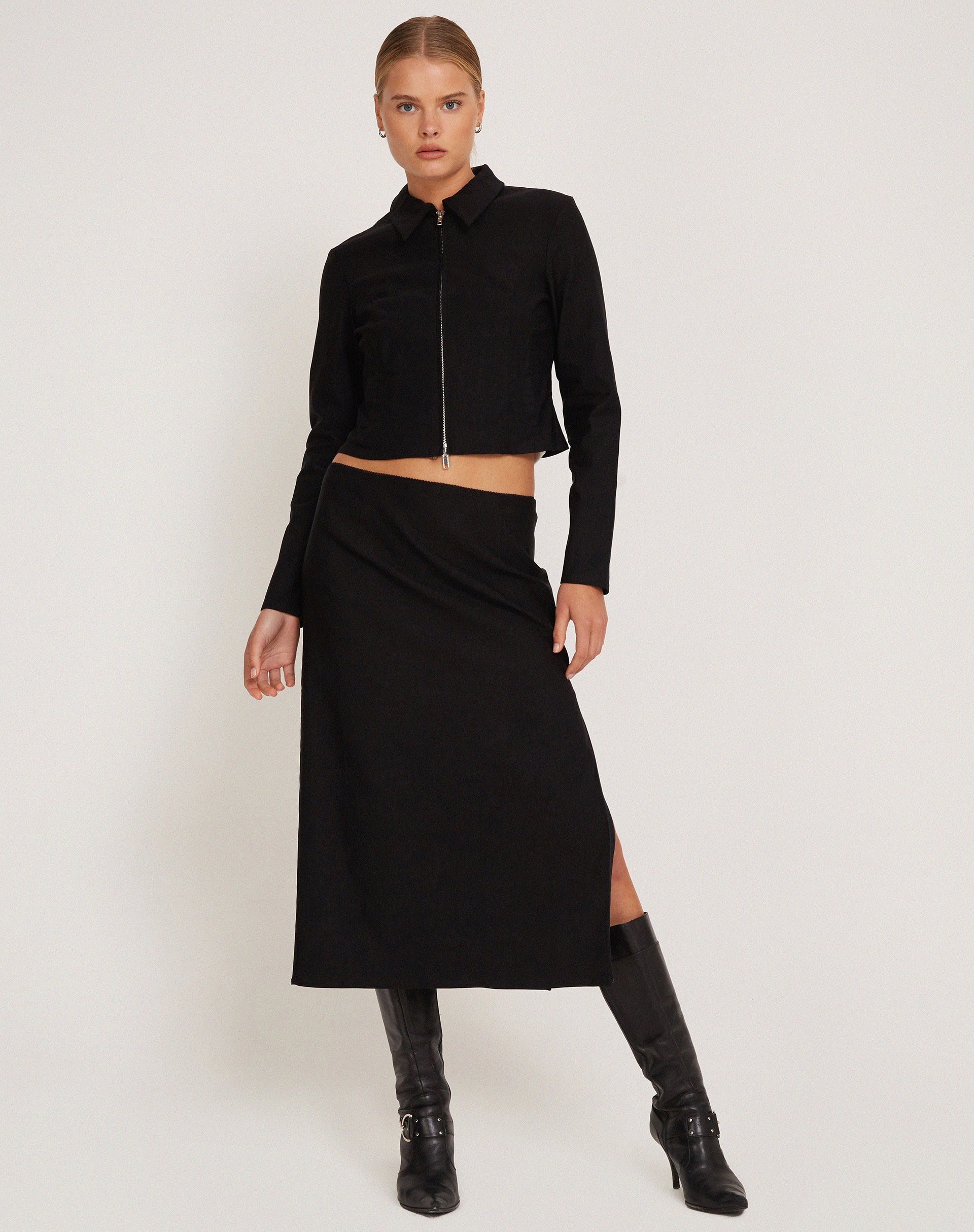 Image de la veste courte Carson en noir