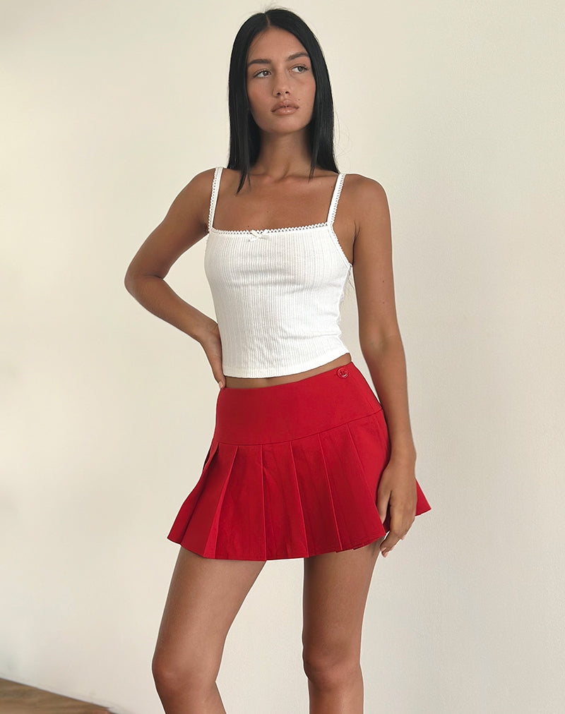 Image de Casini Mini Jupe en Soft Tailoring Rouge