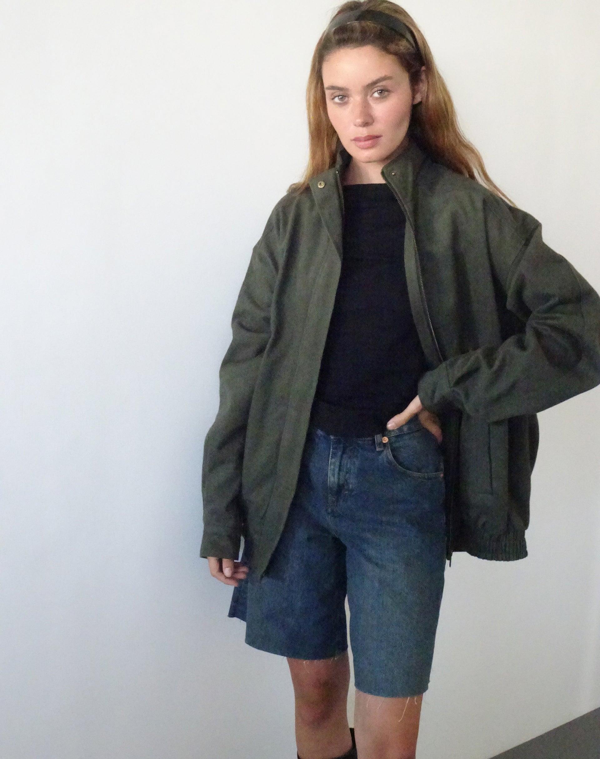 Image de Cavine Bomber Jacket in Burnt Olive