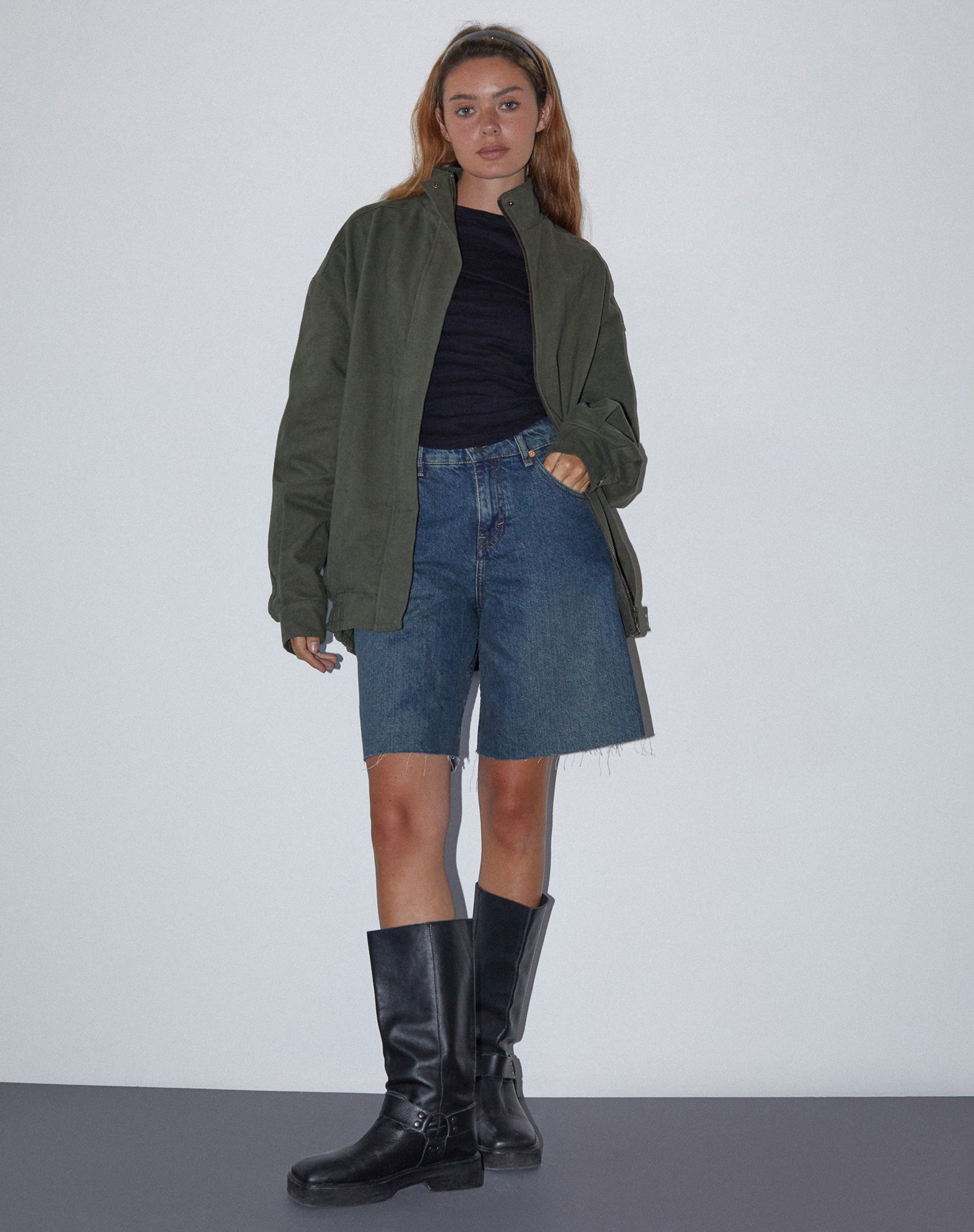 Image de Cavine Bomber Jacket in Burnt Olive