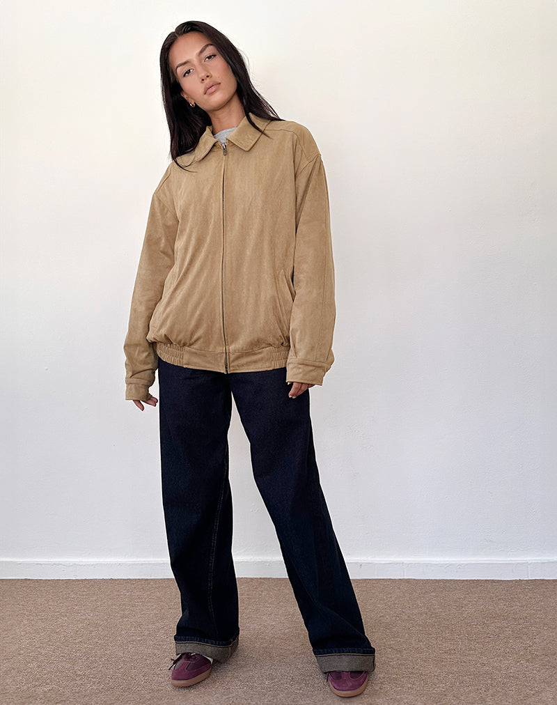Image de la veste Cavita en faux daim Tan