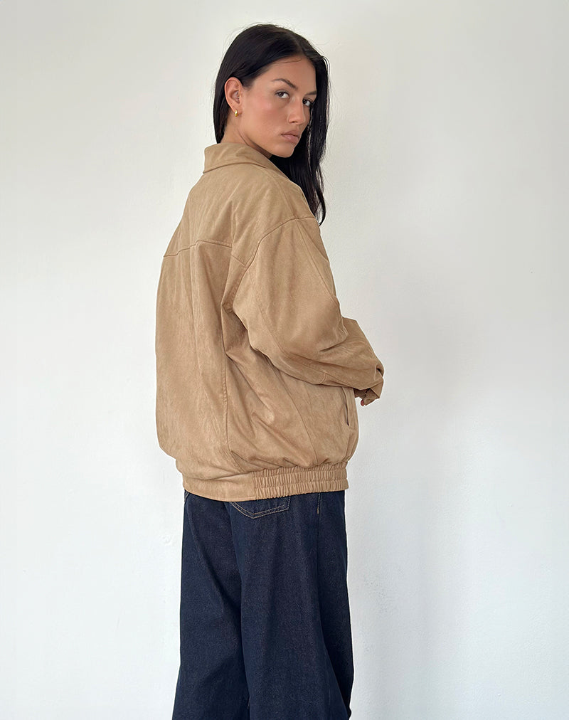 Image de la veste Cavita en faux daim Tan