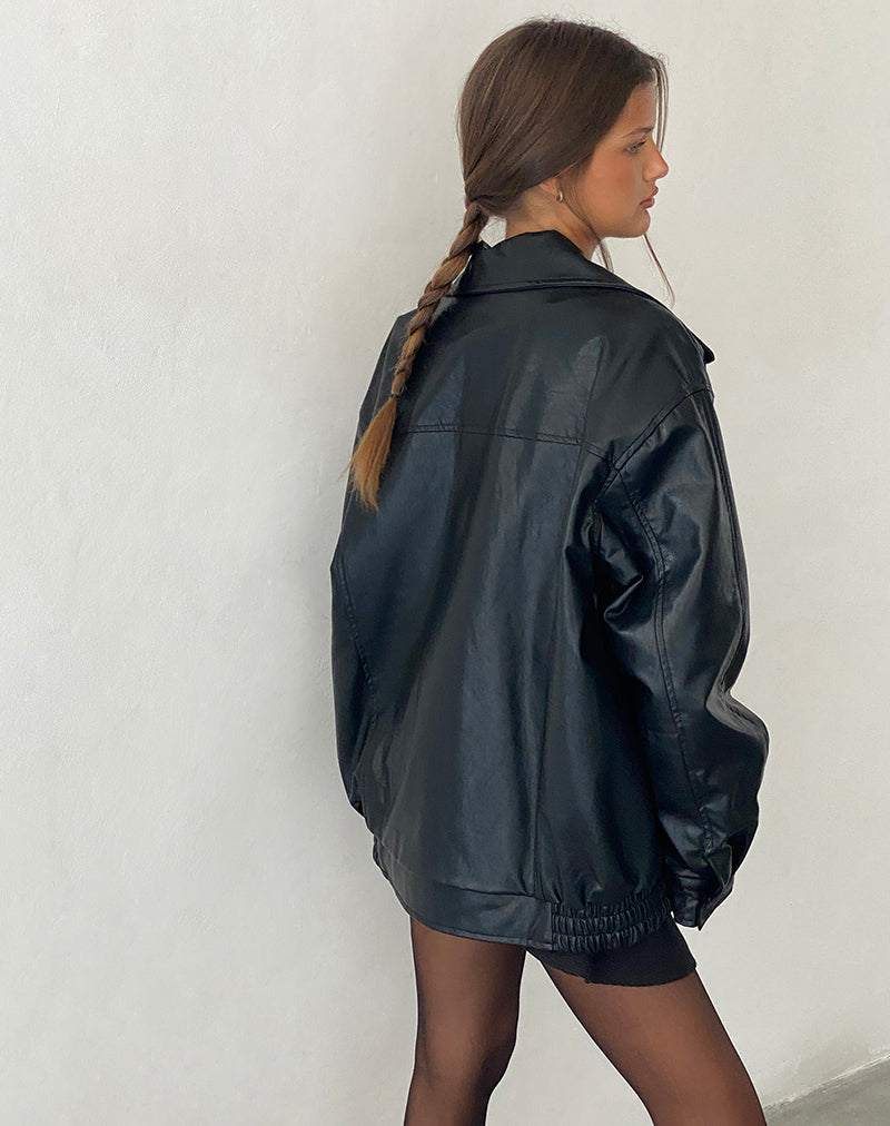 Veste Cavita en PU noir