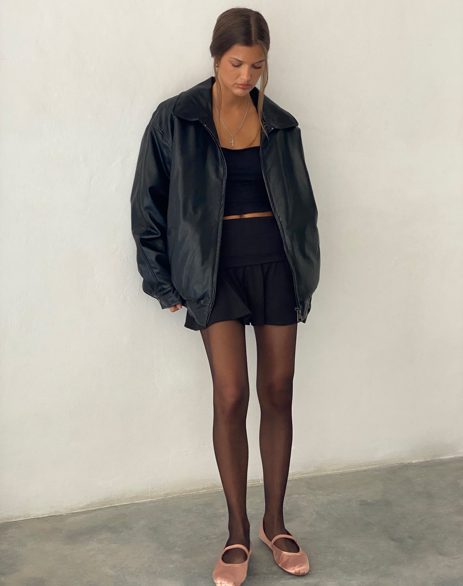 Image de la veste Cavita en Pu Noir