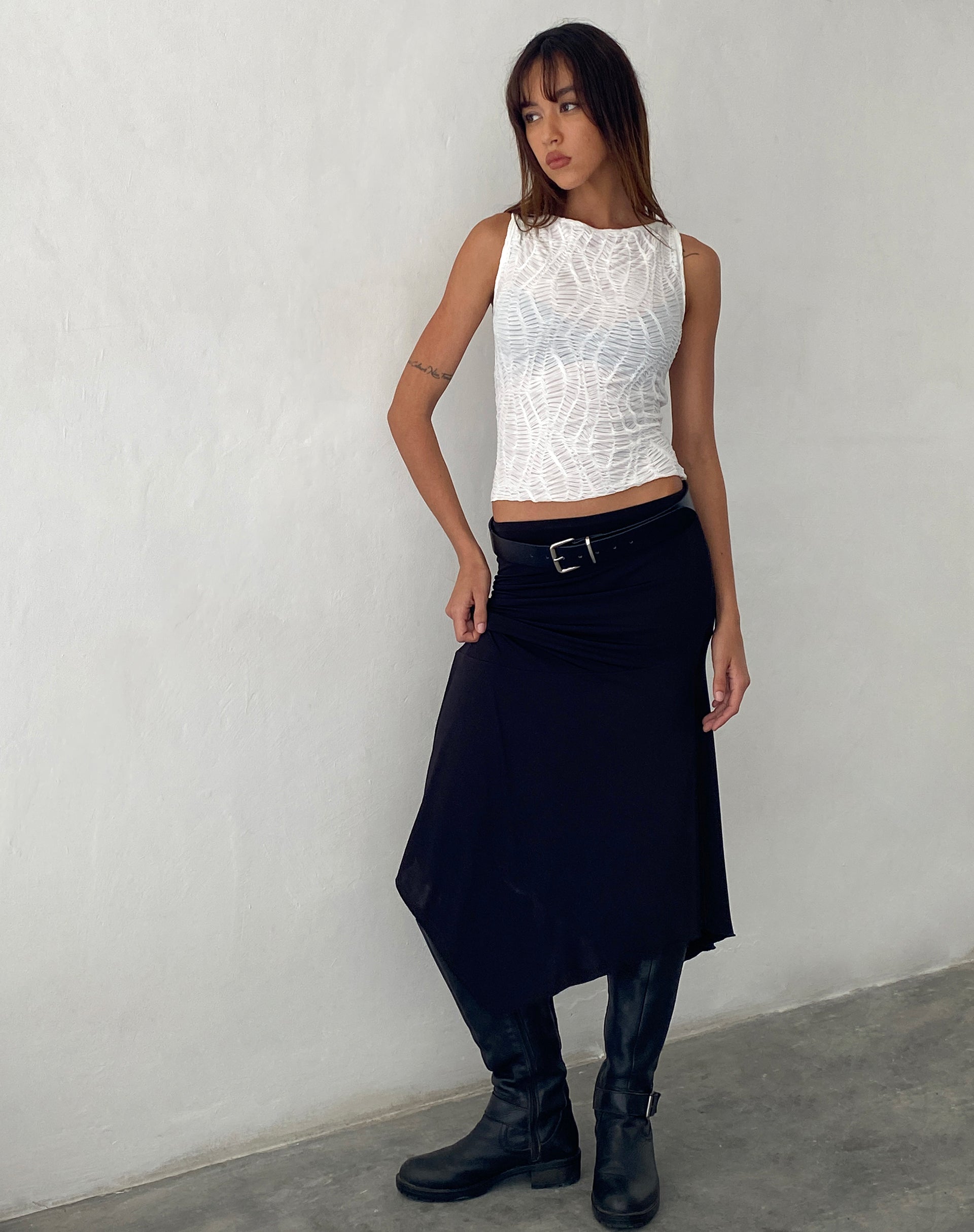 Image de Cerise Tank Top in Ripple White