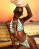 Image de Cerry Bikini Top in Square Flag Green