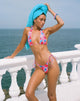 Image de Cerry Bikini Top in Blurred Flower Blue and Pink