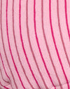 Serviette éponge à rayures rose