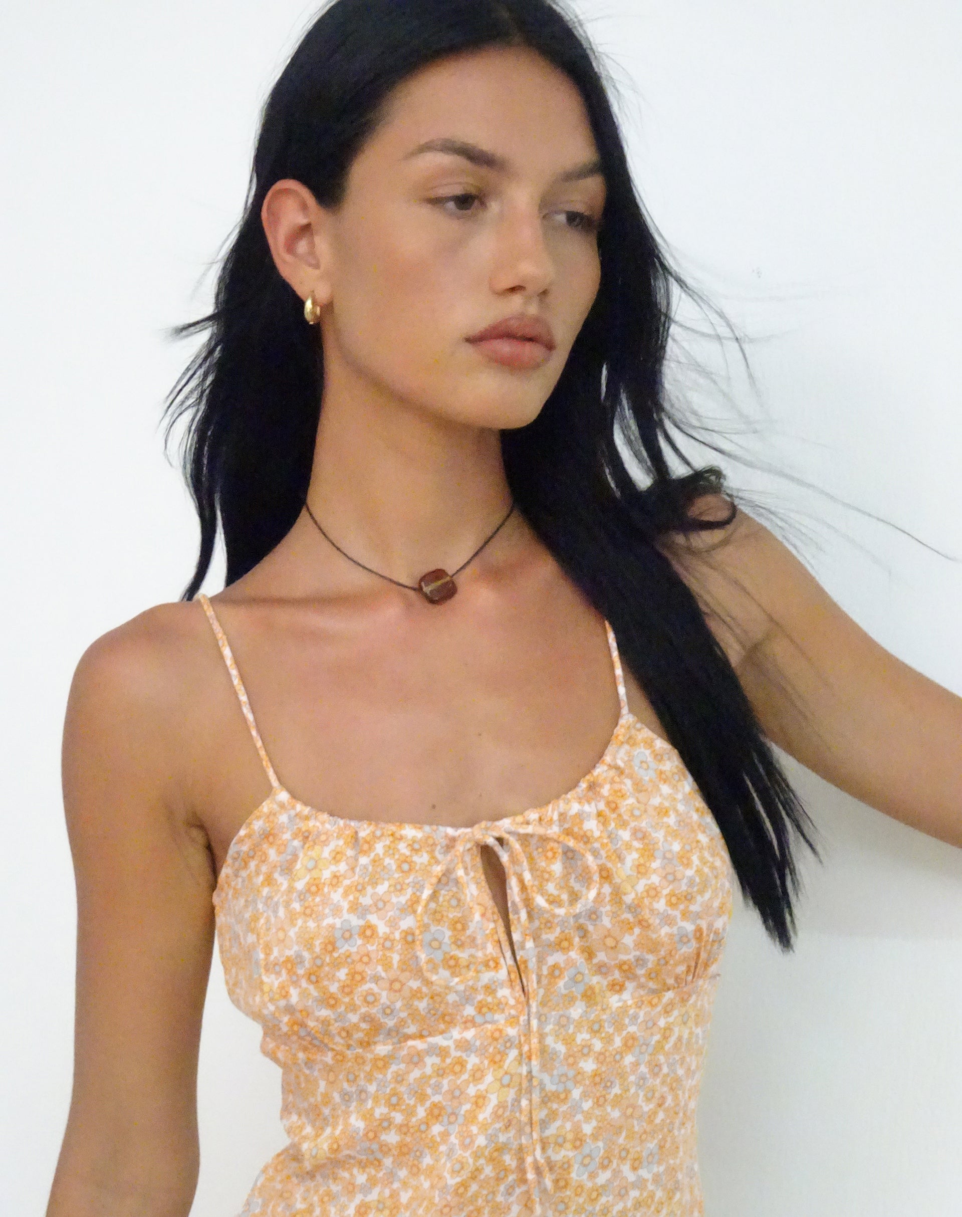 Image de Cessilie Midi Dress in Flower Garden Yellow