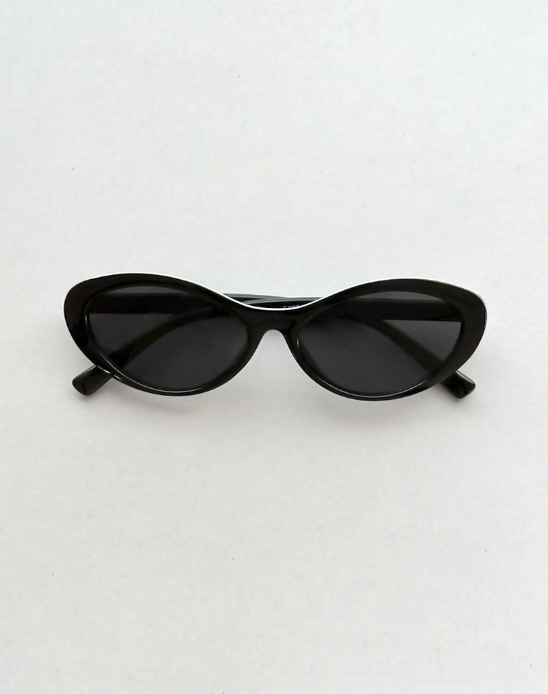 Lunettes de soleil ovales Chapini en noir