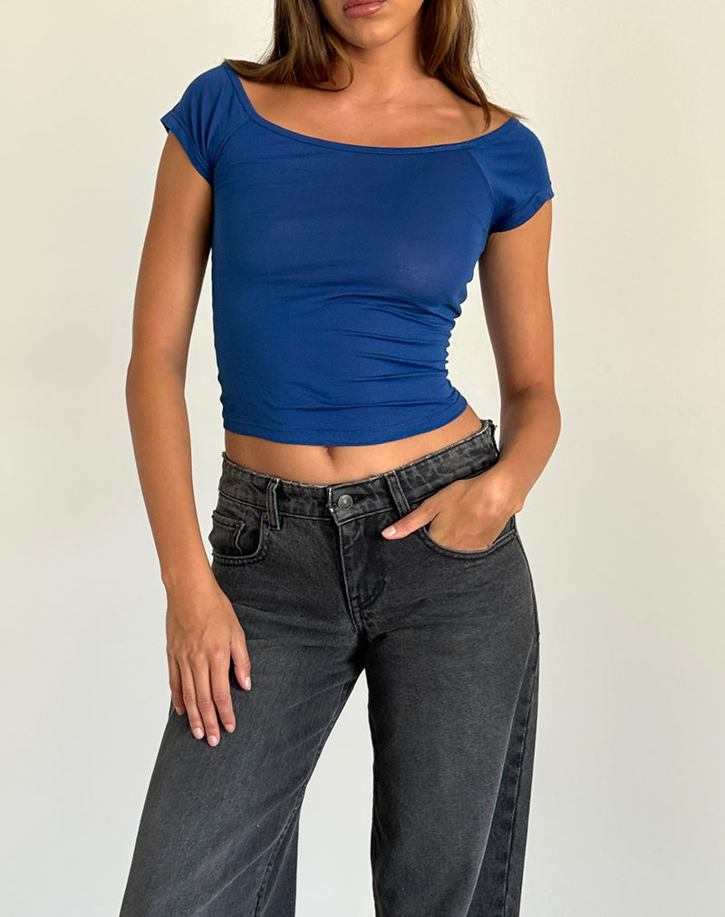 Image de Charya Off The Shoulder Top in Dazzling Blue