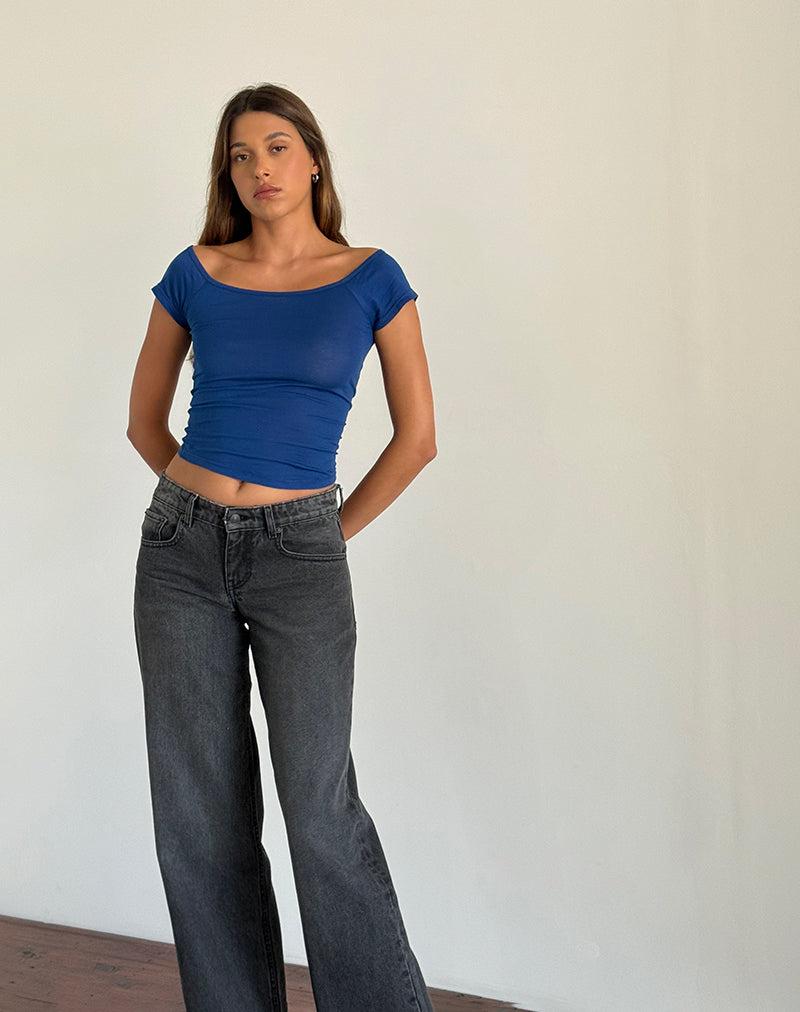 Image de Charya Off The Shoulder Top in Dazzling Blue