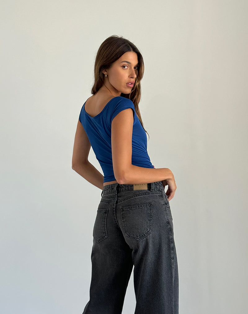 Image de Charya Off The Shoulder Top in Dazzling Blue