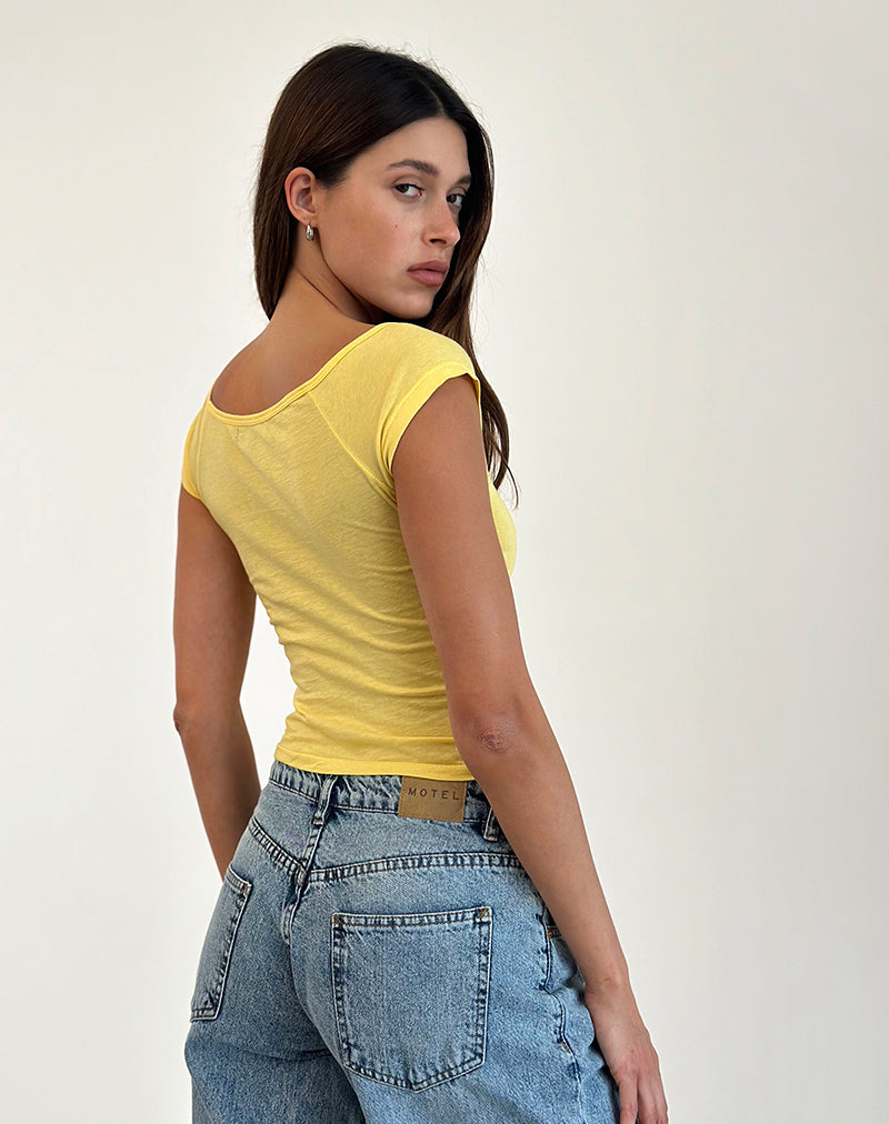 Image de Charya Off Shoulder Top in Lemonade