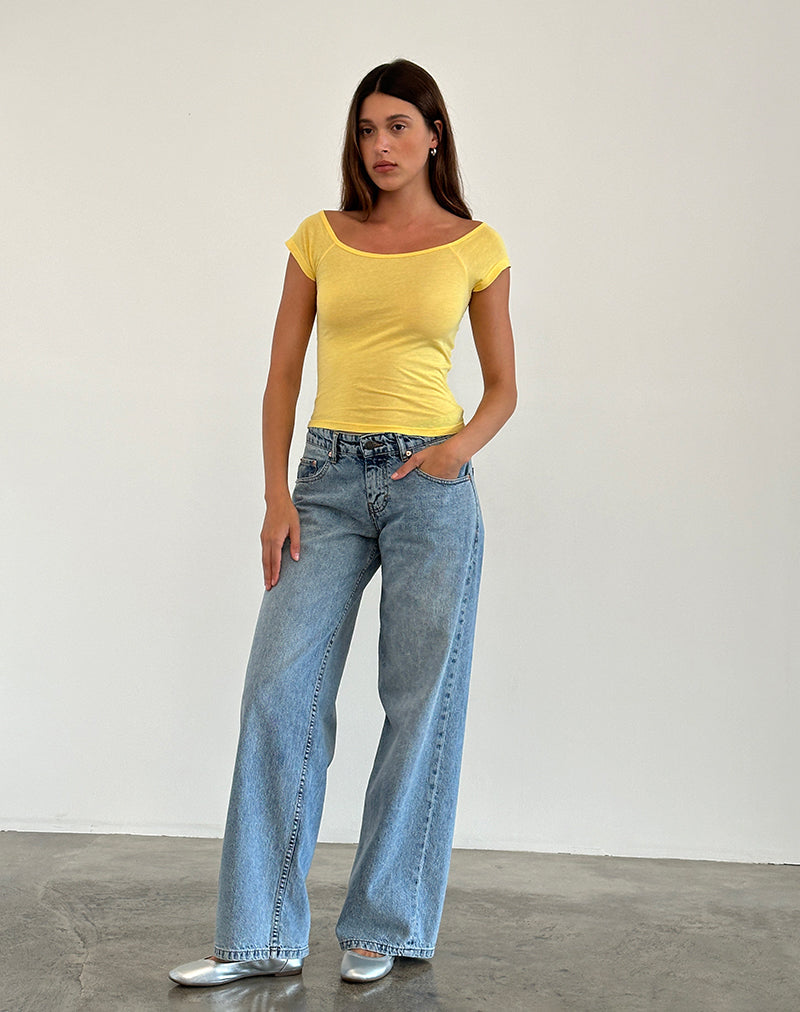Image de Charya Off Shoulder Top in Lemonade