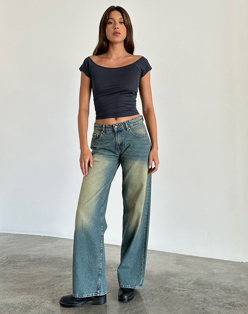 Image de Charya Off The Shoulder Top in Ocean Storm