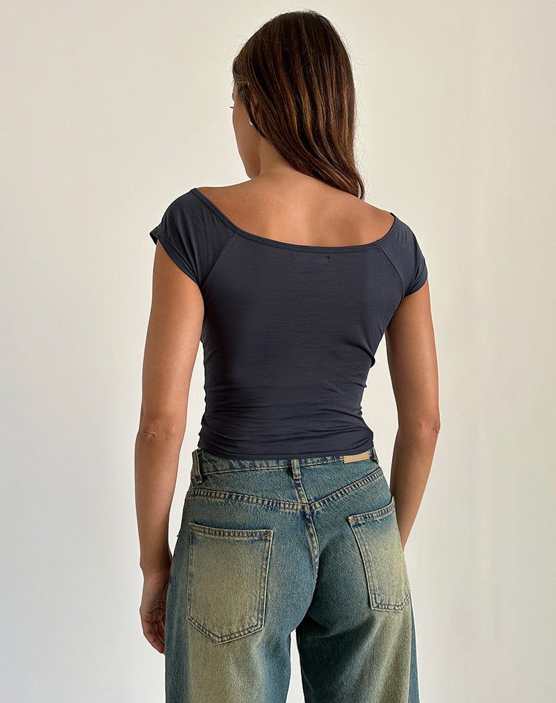 Image de Charya Off The Shoulder Top in Ocean Storm