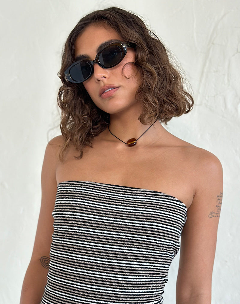 Lunettes de soleil Chelonia ovales en olive foncé