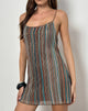 Image de Cheria Mini Dress in Shimmer Plisse Blue Brown