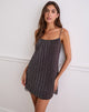 Image de Cheria Mini Dress in Shimmer Plisse Brown