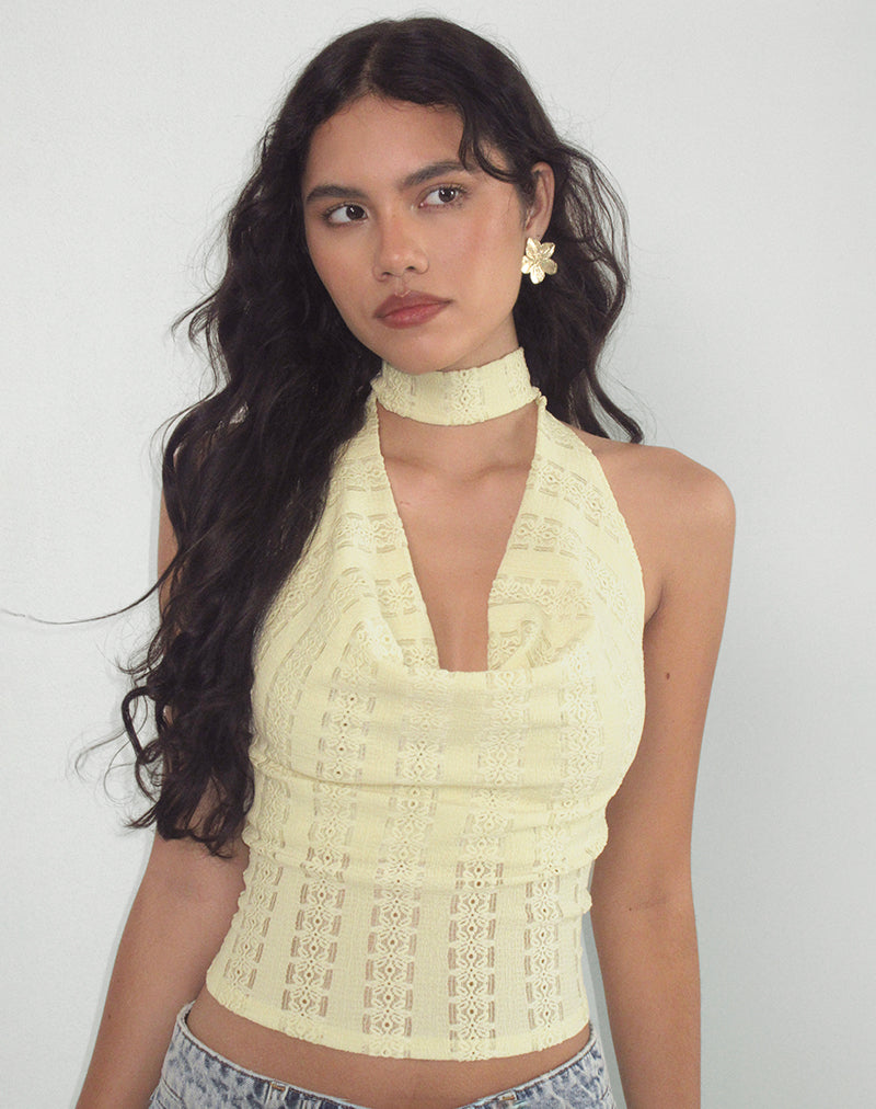 Image de Chupa Top en broderie dentelle fleurie Lemon