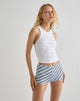 Image de Ciana Hot Pants in Diagonal Stripe Light Blue