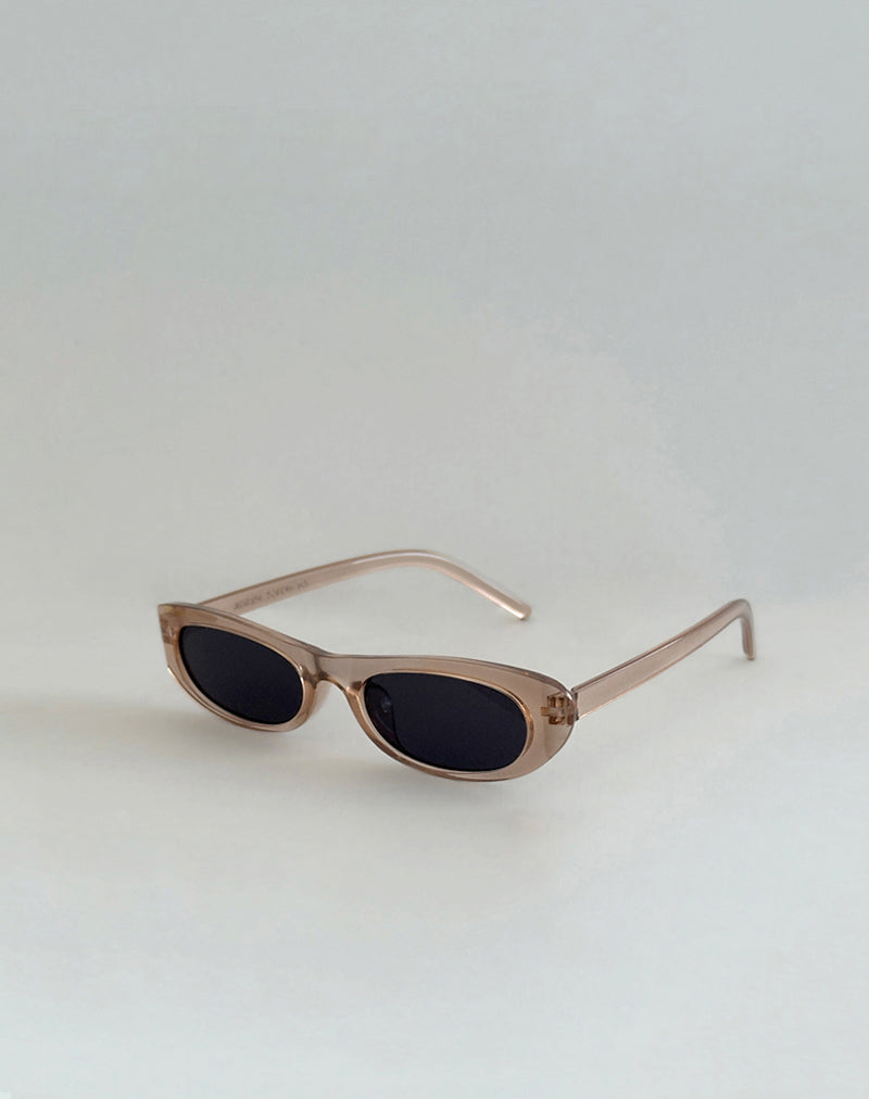 Image de Cinida Lunettes de soleil rectangulaires en rose opaque