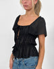 Image de Cintan Tie Front Top in Black