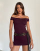Image de la mini robe Ciya en côtes épaisses Oxblood