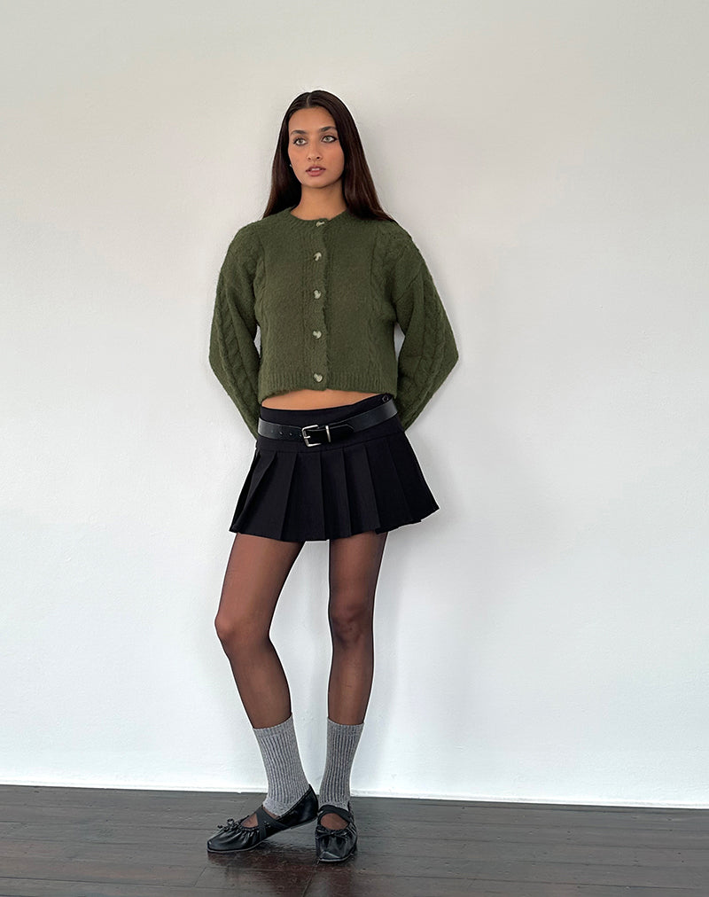 Image de Claire Knit Cardigan in Forest Green
