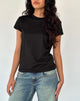 Image de Clio Baggy Tee in Black Tissue Jersey