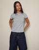Image de Clio Baggy Tee in Grey Marl