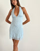 Image de Codami Mini robe dos nu en dentelle bleu glacier