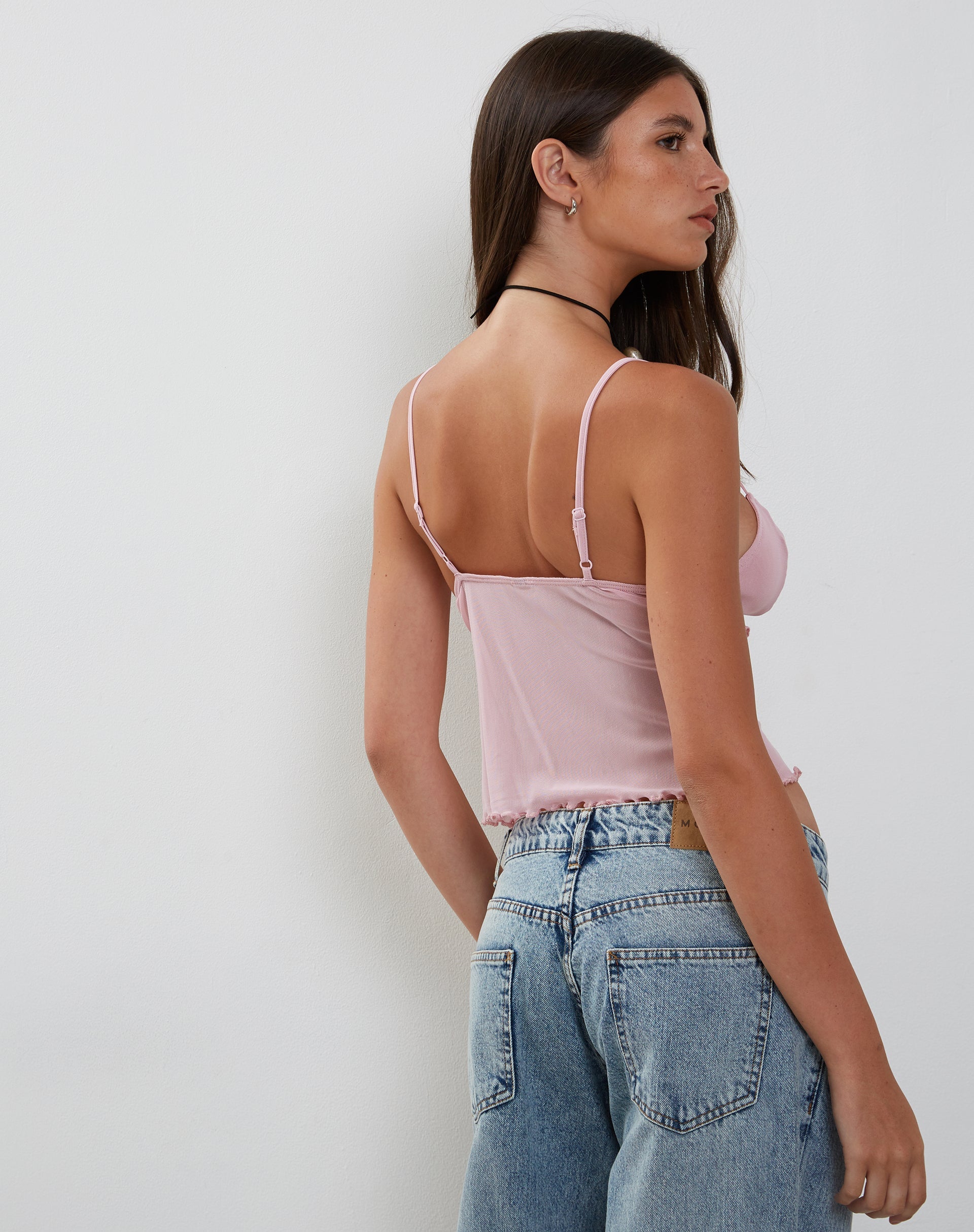 Image de Cojira Mesh Butterfly Top in Baby Pink