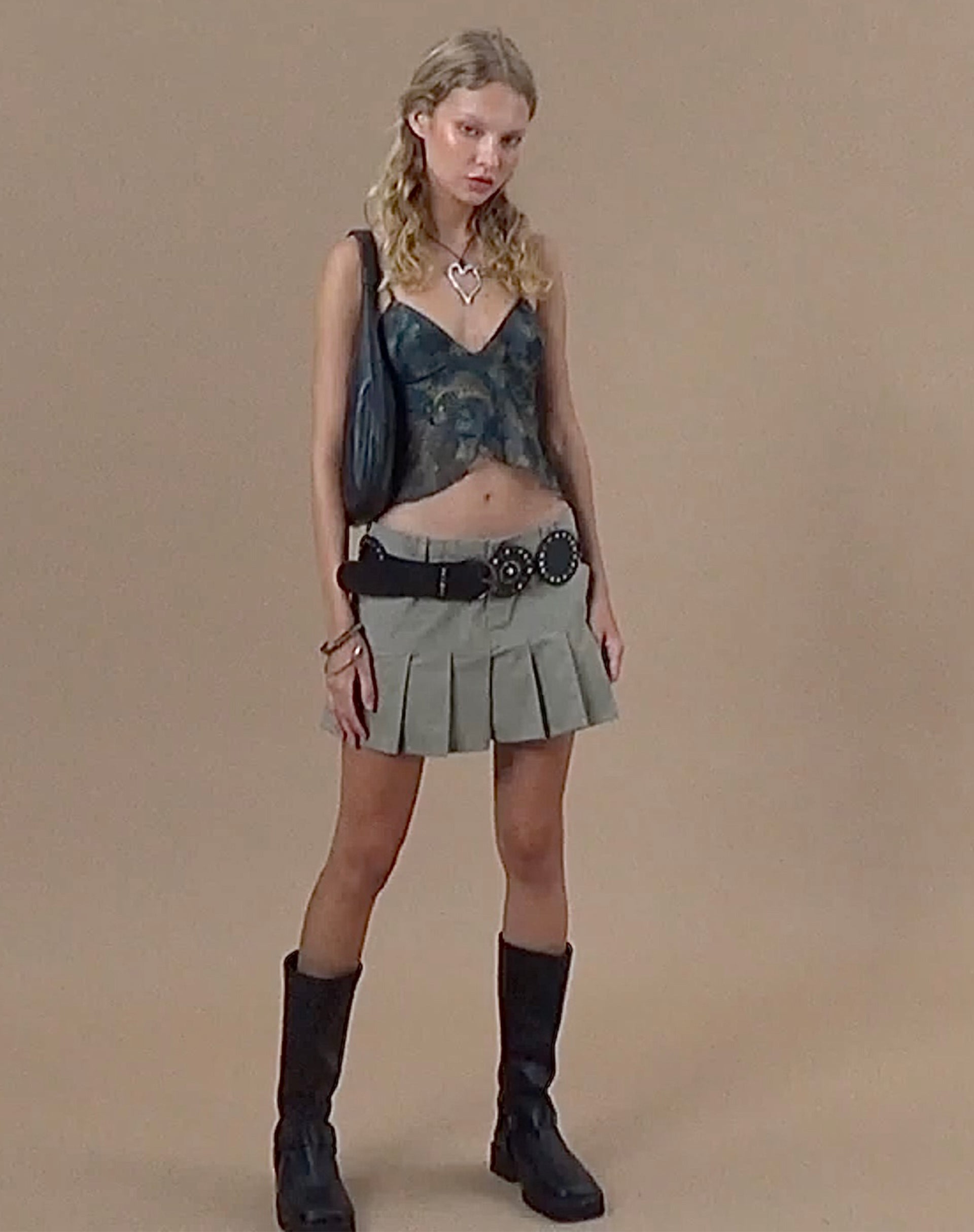 image de Keripa Cargo Mini Skirt in Biscotti