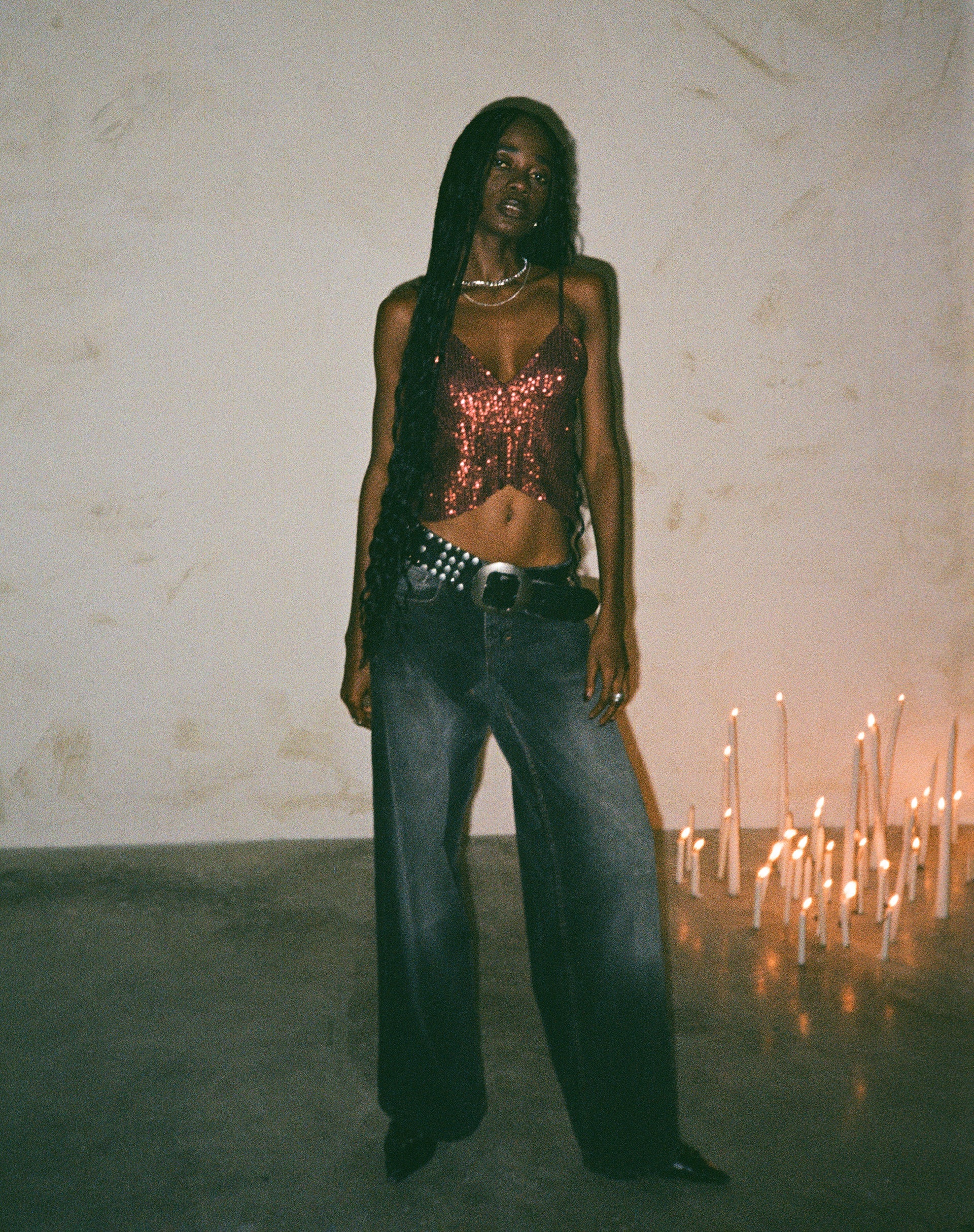 Image de Cojira Butterfly Top in Sequin Burgundy