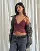 Image de Cojira Mesh Butterfly Top in Tonal Burgundy Paisley