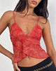 Image de Cojira Mesh Butterfly Top in Tonal Paisley Red